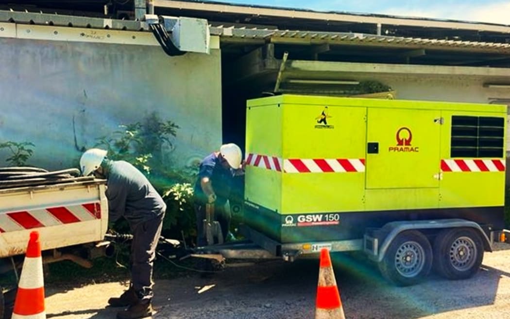 Technicians busy restoring power on Mooera island on 23 January 2025