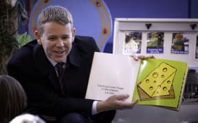 Prime Minister Chris Hipkins and other Labour MPs announce four weeks paid parental leave for partners at Brooklyn Kindergarten