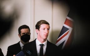 National MP Sam Uffindell making a statement over his involvement as a teenager in an attack on a younger student.