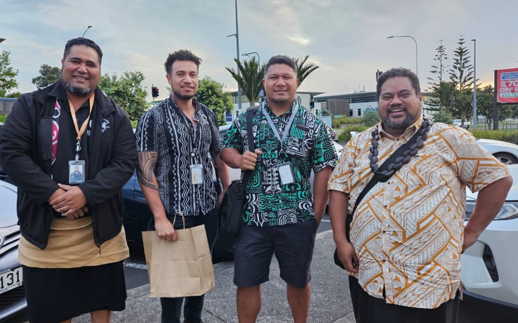Caption: The board unanimously voted to support the funding, despite discussing the challenges. From left to right: Topou Folau, Vi Hausia, Li’imanaia Lorenzo Kaisara, and Apulu Reece Autagavaia. Photo / LDR Mary Afemata