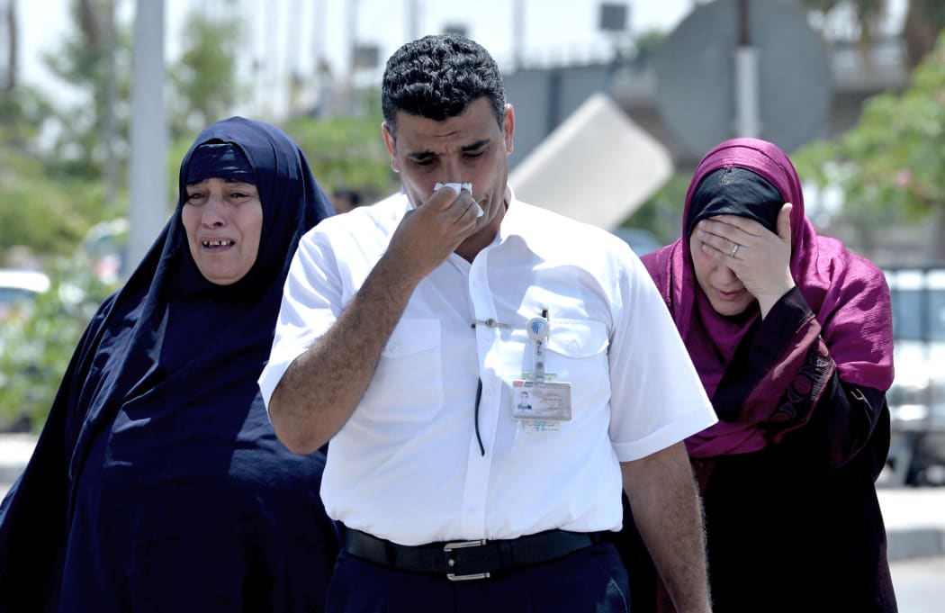 Relatives of passengers on the crashed EgyptAir flight.