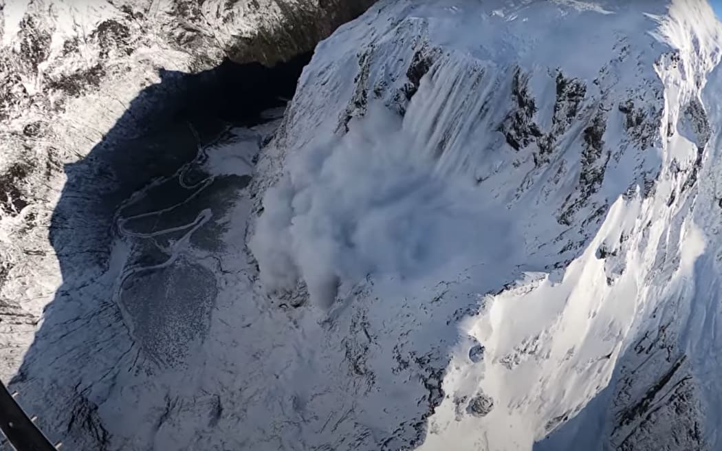 A specialist team used controlled explosives to release avalanches before they happened naturally.