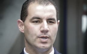 Jami-Lee Ross speaks to media after making a complaint to police about National Party leader, Simon Bridges.