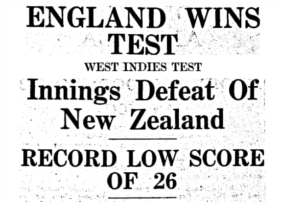 The Press newspaper didn't seem to hit the New Zealanders too hard the next day. They even inserted a random reference to the West Indies.