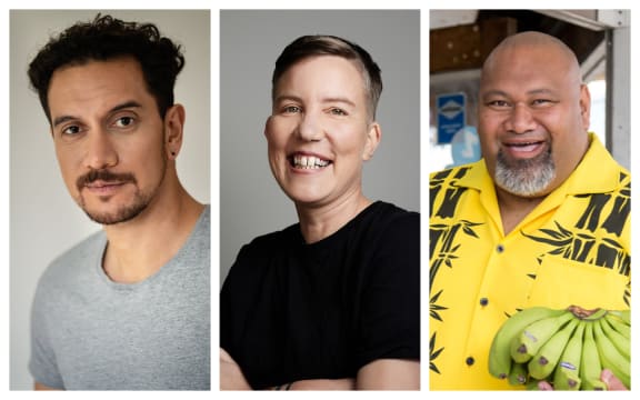 Collage of Karen O'Leary, Tofiga Fepulea’i and James Nokise