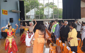 Sri Lankan dance performers at Auckland Sri Lankan Association Independence celebration.