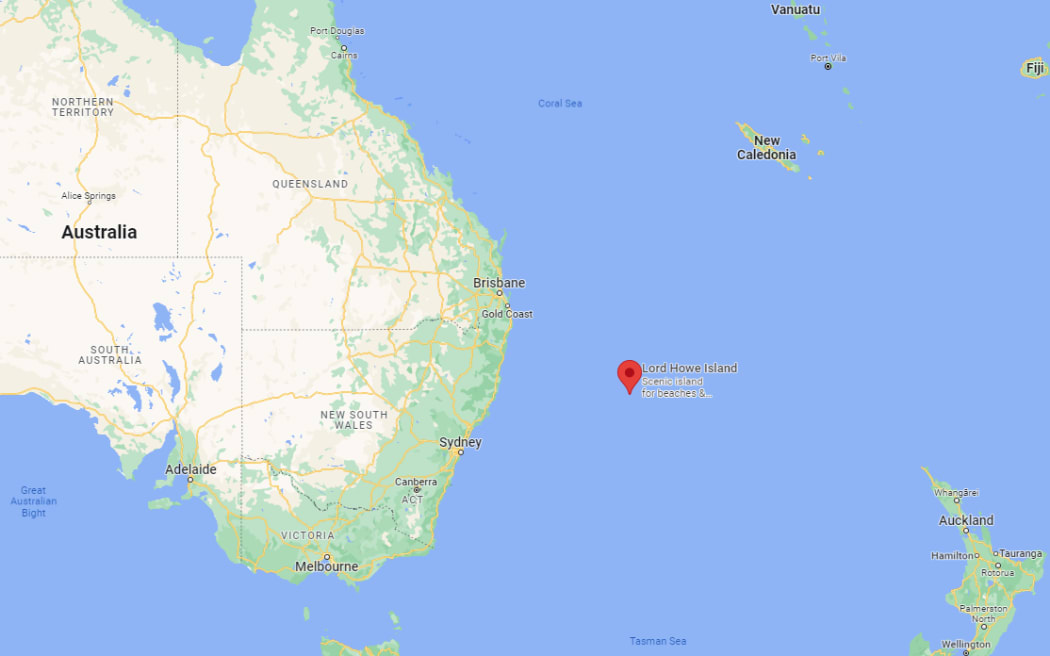 The crew members are aboard a 14.2m sailing boat located 305km east of Lord Howe Island in Australia.