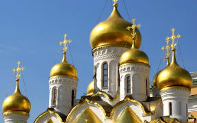 Onion domes of the Cathedral of he Annunciation