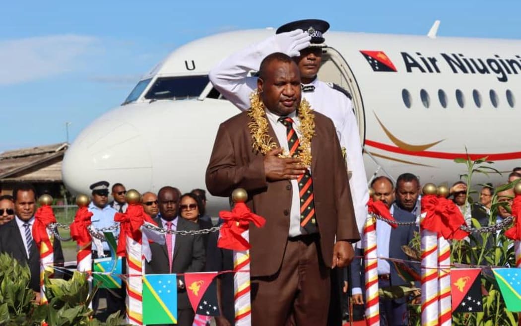 James Marape in Solomon Islands.