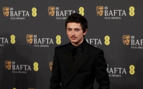 French-US actor Timothee Chalamet poses on the red carpet upon arrival at the BAFTA British Academy Film Awards at the Royal Festival Hall, Southbank Centre, in London, on February 22, 2026. (Photo by Adrian Dennis / AFP)