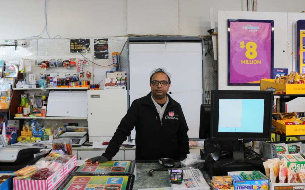 Kalpesh Patel, owner of the Hilltop Superette in Parnell.