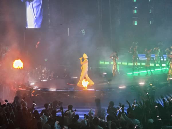 Diljit Dosanjh performs at Auckland's Spark Arena on November 13, 2025.