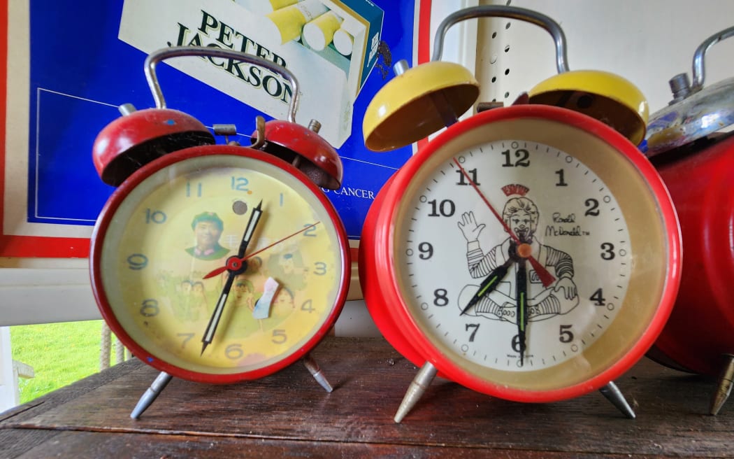 Capitalism and communism side by side - China-made clocks depicting Chairman Mao and Ronald McDonald