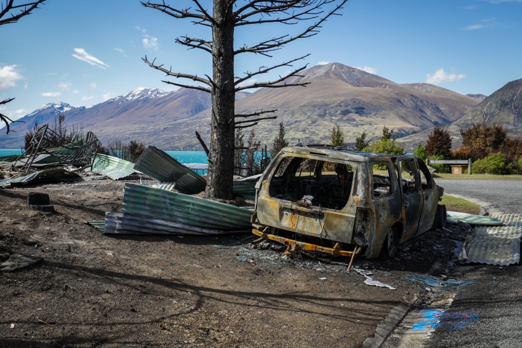 Media were allowed to look at the damage the week after it happened