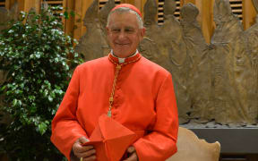 Cardinal John Atcherley Dew following the ceremony at the Vatican.