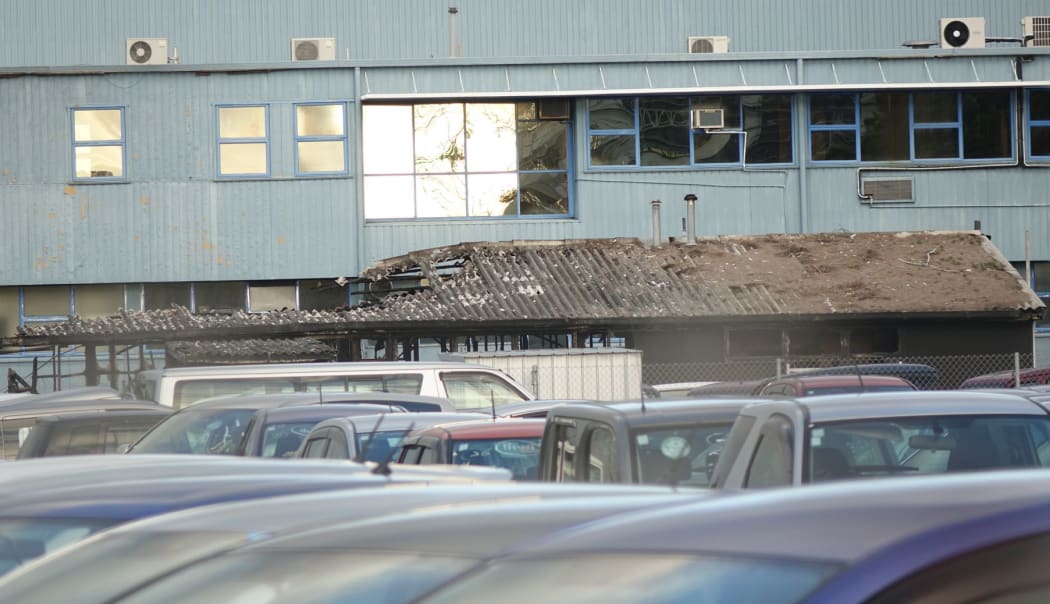 A specialist fire investigator, Linda McHugh, said the building was thickly covered in asbestos.