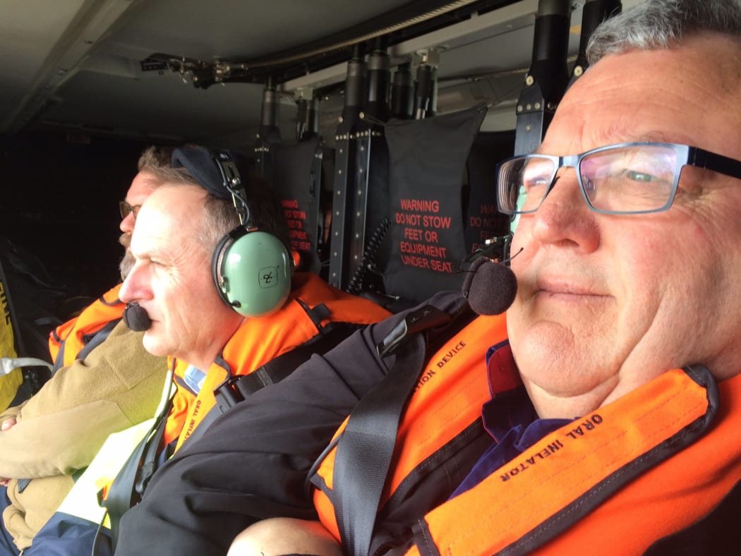 Prime Minister John Key and his entourage en route to Kaikoura.