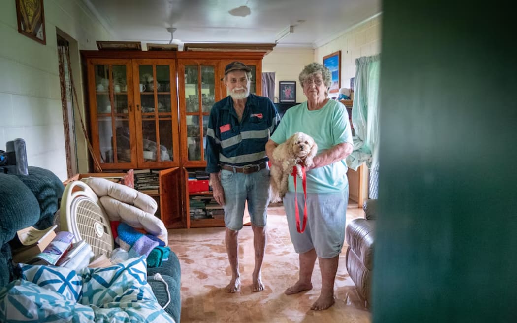 It is the first time John and Dianne Bach's Cardwell home has been inundated. (ABC Far North: Brendan Mounter)
