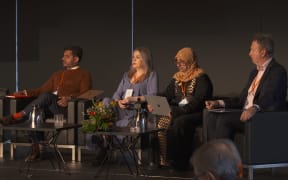 The panel at the Christchurch anti-terrorism hui.