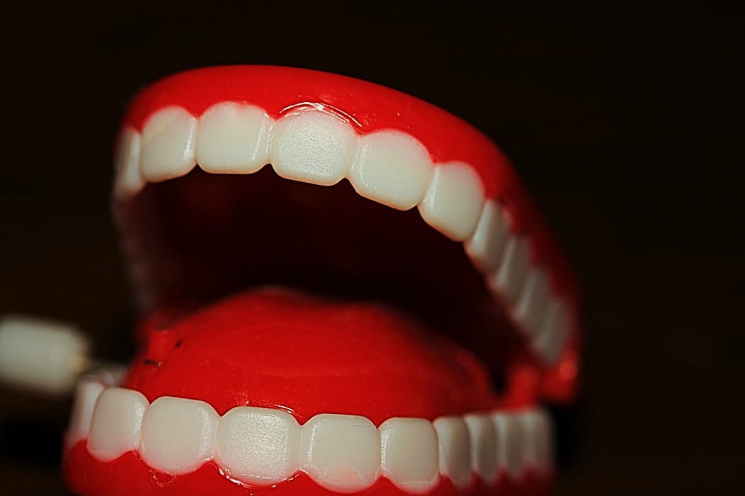bright false teeth