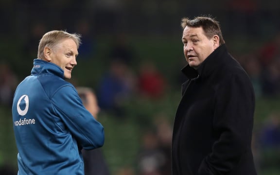 Ireland head coach Joe Schmidt and New Zealand head coach Steve Hansen.