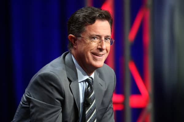 Stephen Colbert speaks onstage during the 'The Late Show with Stephen Colbert' panel discussion on 10 August, 2015 in Beverly Hills, California.
