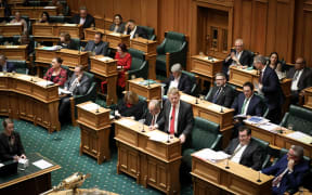 Minister of Education Chris Hipkins answers questions in the debating chamber