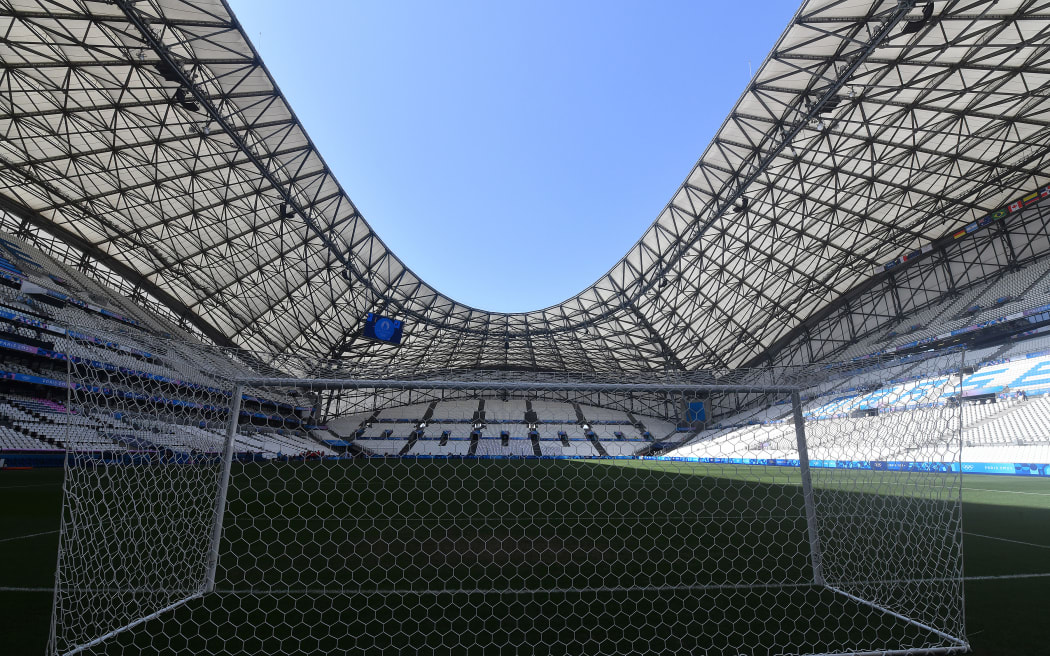 General View of the Stade Vélodrome during the Paris Olympics 2024 Football game between All Whites vs France at Marseille Stadium, Stade Vélodrome, in Marseille, France. Tuesday 30 July 2024. Copyright Photo: Raghavan Venugopal / www.photosport.nz