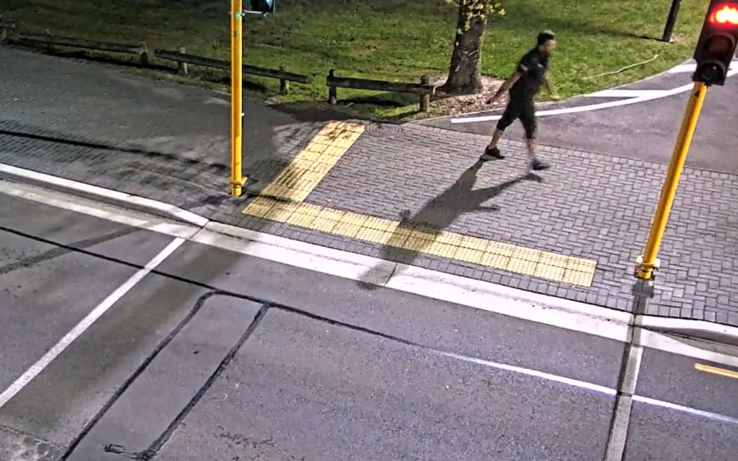 Police have obtained a video of the man walking on Middleton Road, near the intersection of Suva Street, in Christchurch at 5 am on 3 October.