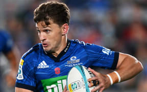 Blues player Beauden Barrett during the Blues v Waratahs Super Rugby match. Eden Park, Auckland, New Zealand. Saturday 22 April 2023. ©Copyright Photo: Andrew Cornaga / www.photosport.nz