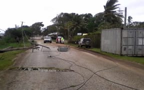 Power lines down after Cyclone Winston hit Vava'u