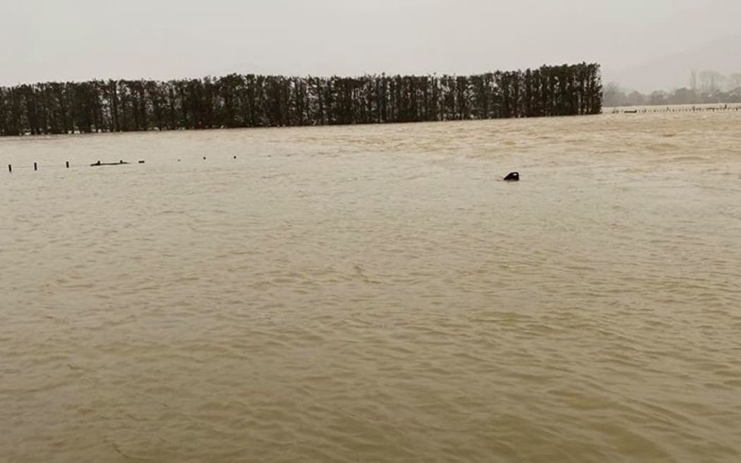 Hikuai flooding on the Coromandel Peninsula.