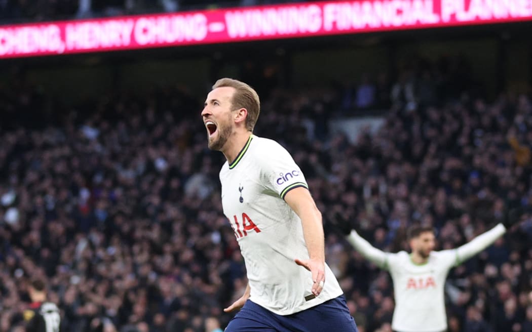 Harry Kane of Tottenham celebrates