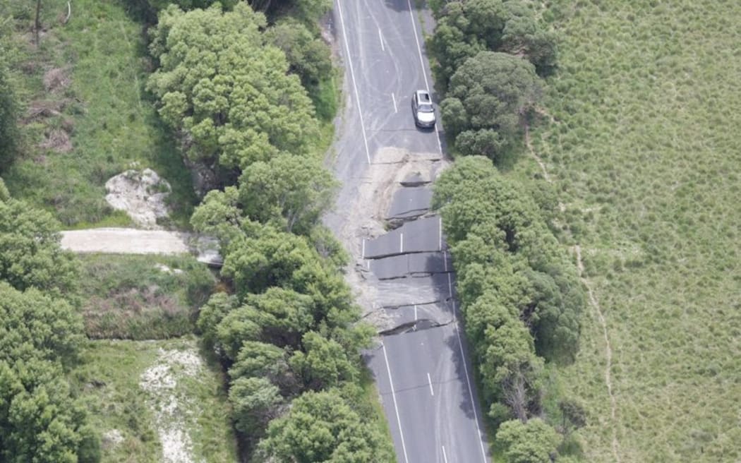 Road damage 20km south of Clarence