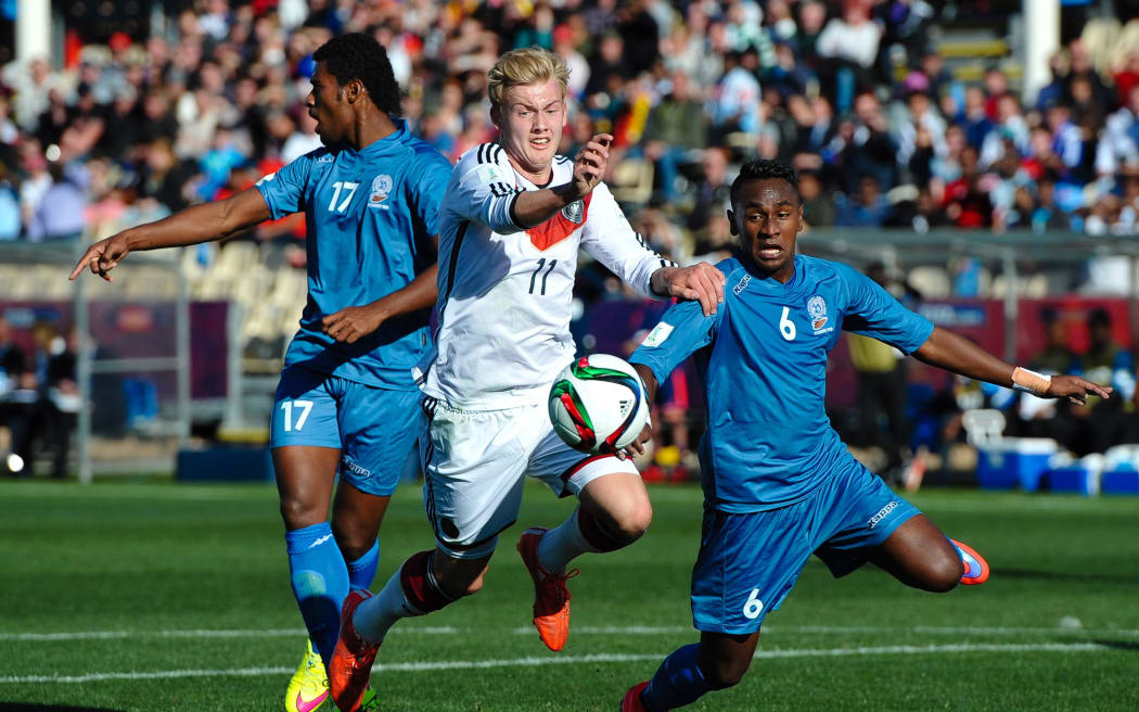 Fiji were given a tough introduction to the World Cup against Germany.