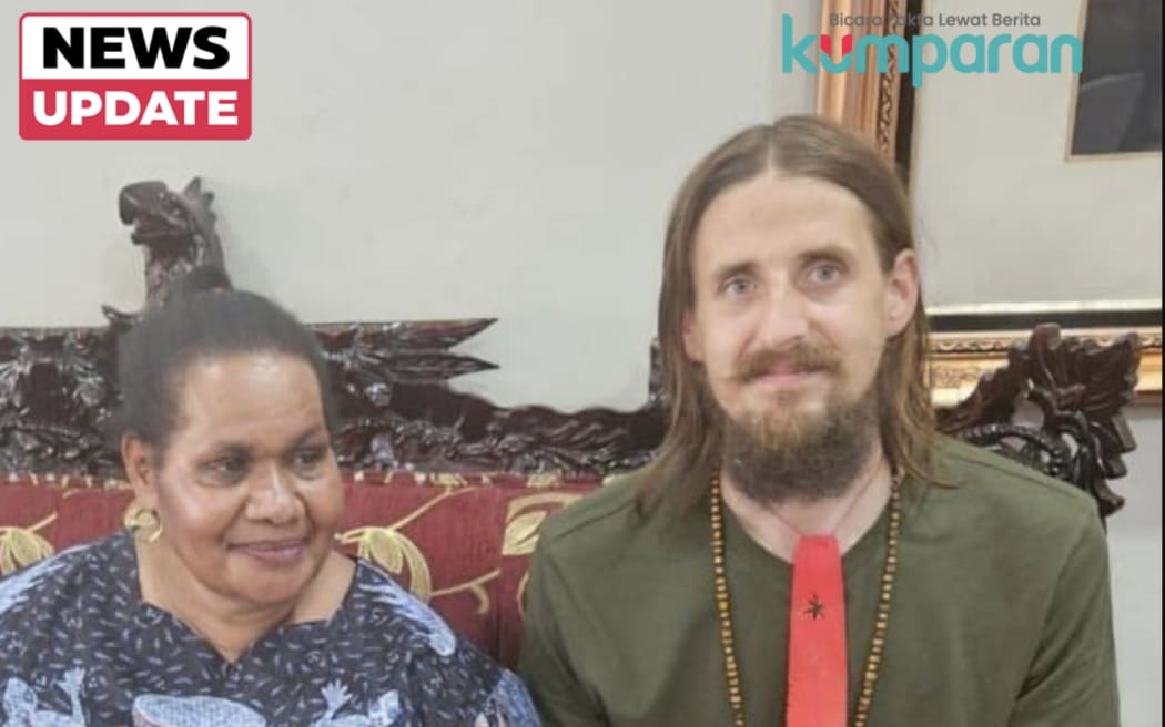 Philip Mehrtens is seen in video from Indonesian media.