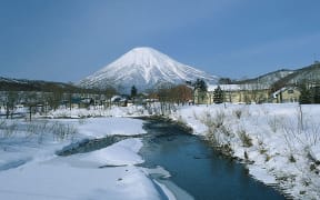 Kimobetsu River and Mt. Yotei