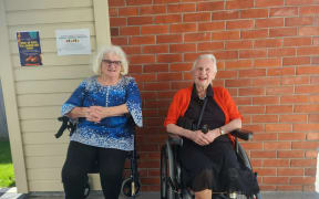 George Manning rest home residents Val Smith (left) and Jean Potter.