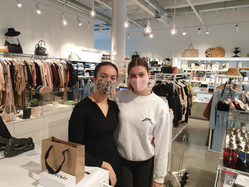 Lucy Sua, left, and her colleague Zara at the fashion retailer Superette.