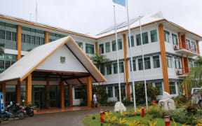The Tuvalu government building in Funafuti.