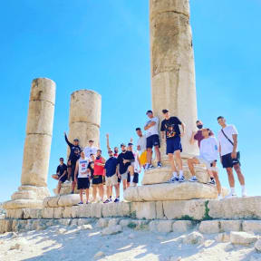Team Guam exploring Amman’s ancient Roman Citadel in Jordan.