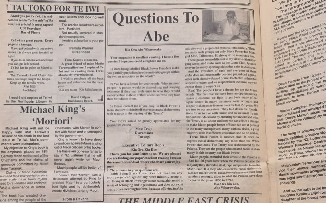 Letters to Abe Wharewaka were responded to.