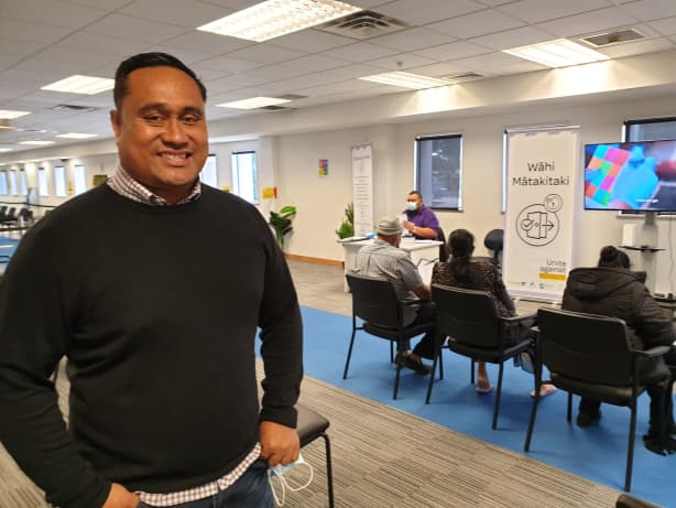 South Seas Health chief executive Lemalu Silao Vaisola-Sefo at Otara’s vaccination centre
