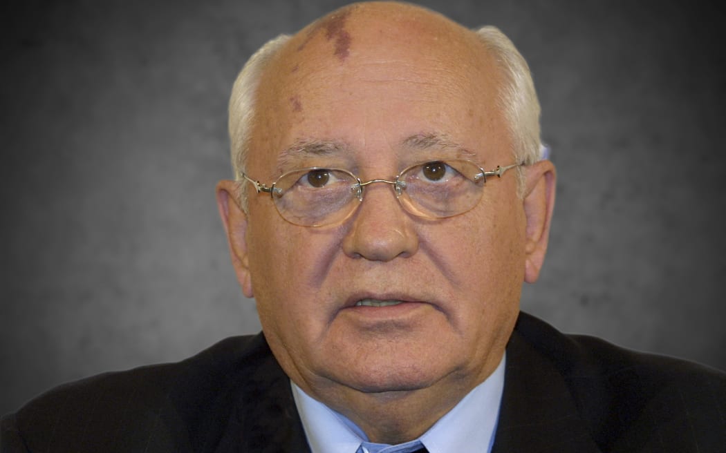 PHOTOMONTAGE; Mikhail GORBACHEV, politician, RUS, former President of the USSR (archive photo 2003), single image, cropped single motif, portrait, portrait, portrait (Photo by Malte Ossowski/SVEN SIMON / SVEN SIMON / dpa Picture-Alliance via AFP)
