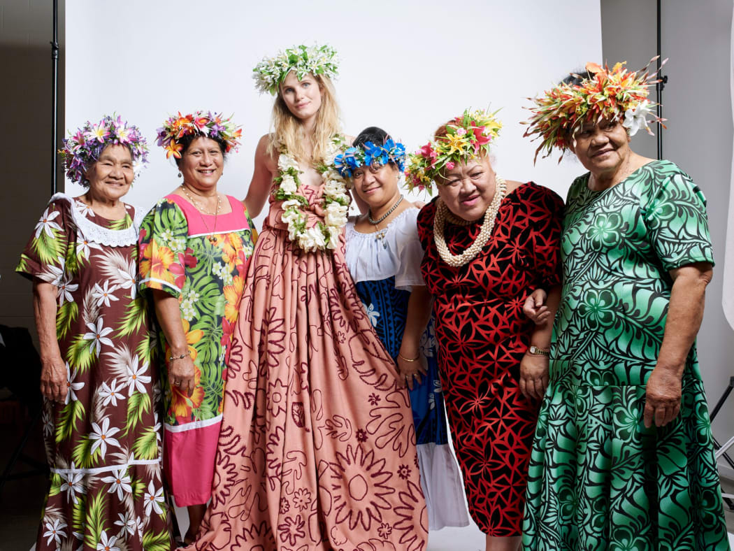 The Karen Walker & Kūki 'Airani Creative Māmās tivaivai dress