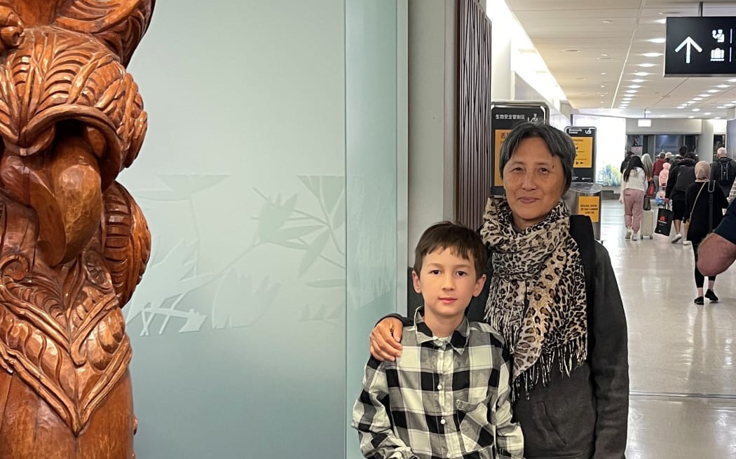 Ten-year-old Austen Keith Richardson and his grandmother, 71-year-old Yao Fang.