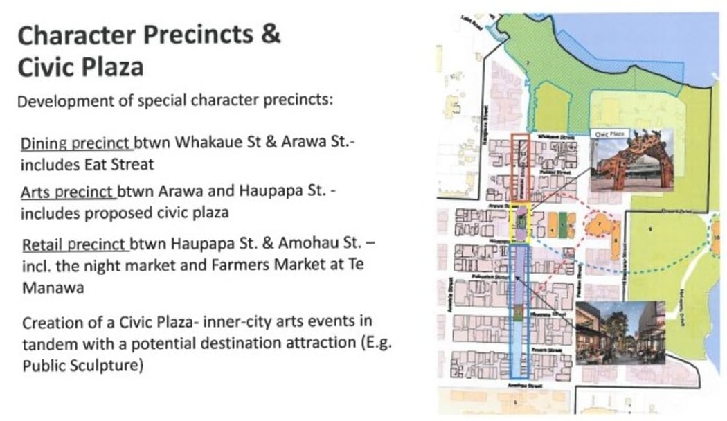 Rotorua - new civic plaza, sculpture and wooden courthouse proposal