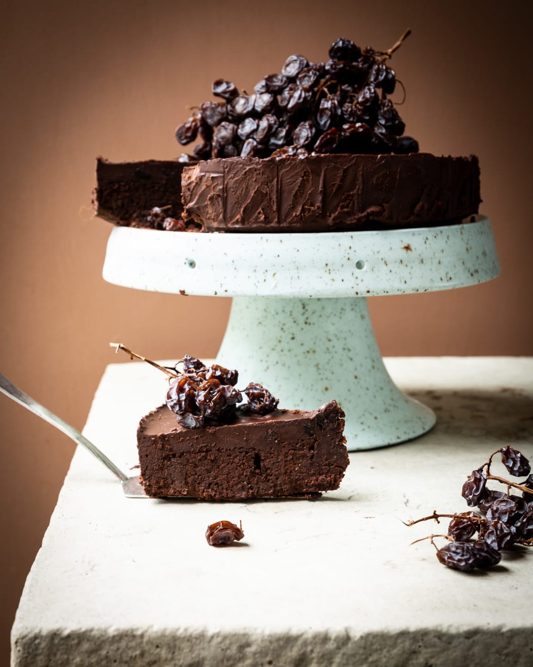 Darkest Chocolate Caribbean Rum n' Raisin Torte