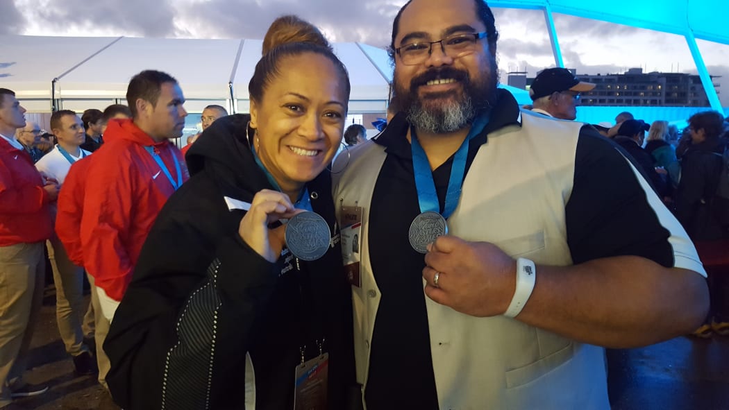 Medal-winners Mihi and Danny Nemani.