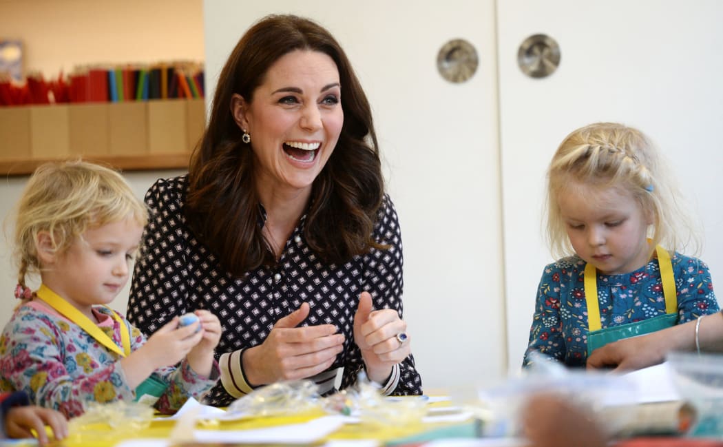 Catherine, Duchess of Cambridge,  on a visit to the Foundling Museum in London.